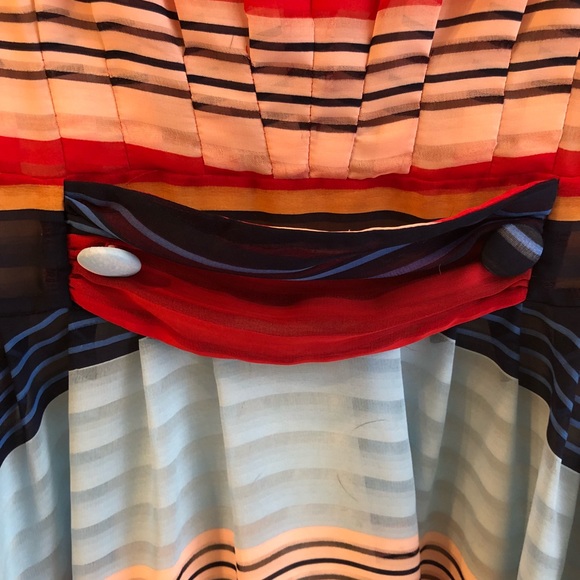 Unique Vintage Chiffon Dress NWOT - Picture 4 of 4